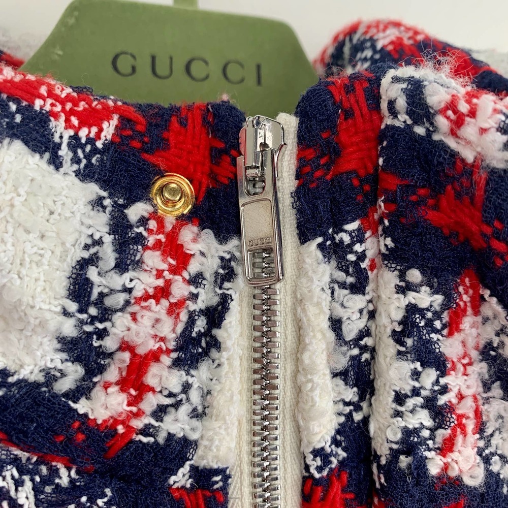 NWT Gucci tweed check-print jacket Size 42 - Picture 11 of 16